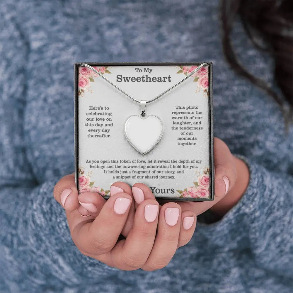 Heart-Shaped Pendant with Full-Color Photo - Perfect for Valentine's Day - Gifts From The Heart