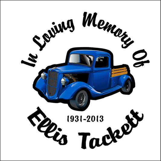 Classic Truck Full Color - Celebration Of Life Decal