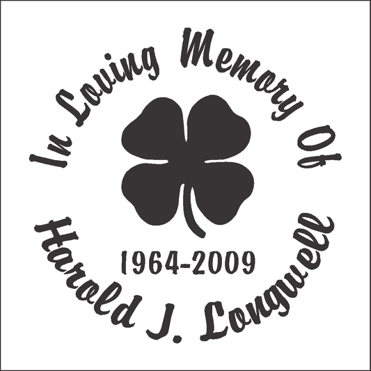 Single Color Clover - Celebration Of Life Decal