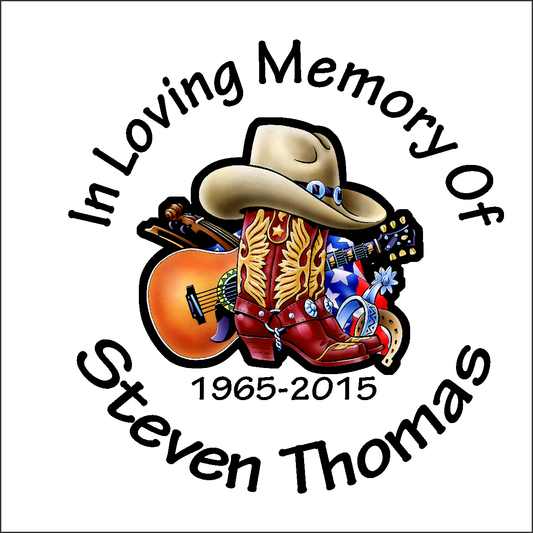 Country Music Full Color - Celebration Of Life Decal