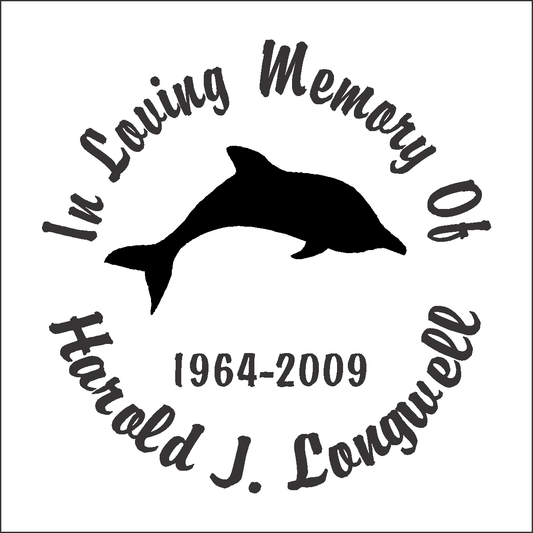 Dolphin Silhouette - Celebration Of Life Decal