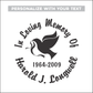 Dove with Ribbon - Celebration Of Life Decal