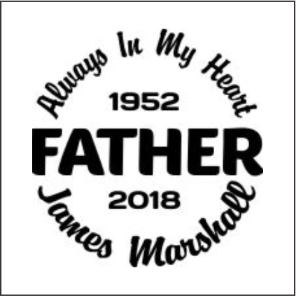 FATHER - Celebration Of Life Decal