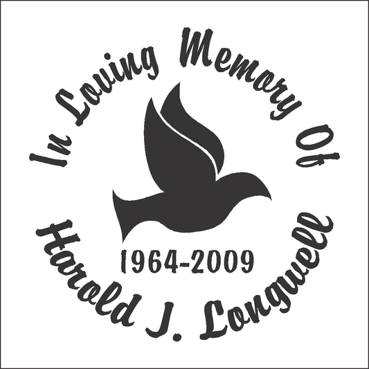 Flying Dove - Celebration Of Life Decal