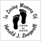 Foot Prints - Celebration Of Life Decal