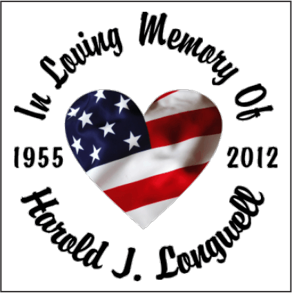 Full Color HEART Flag - Celebration Of Life Decal
