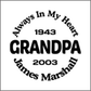 GRANDPA - Celebration Of Life Decal