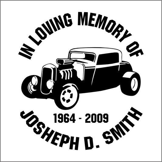 Hot Rod Coupe - Celebration Of Life Decal