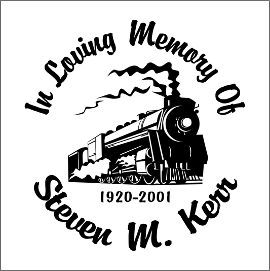 Steam Engine Locomotive Train - Celebration Of Life Decal