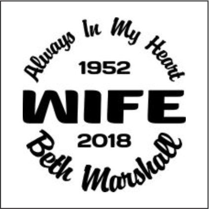 WIFE - Celebration Of Life Decal