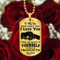 To My Son, I Believe In You, Love Dad - Graphic Dog Tag Necklace