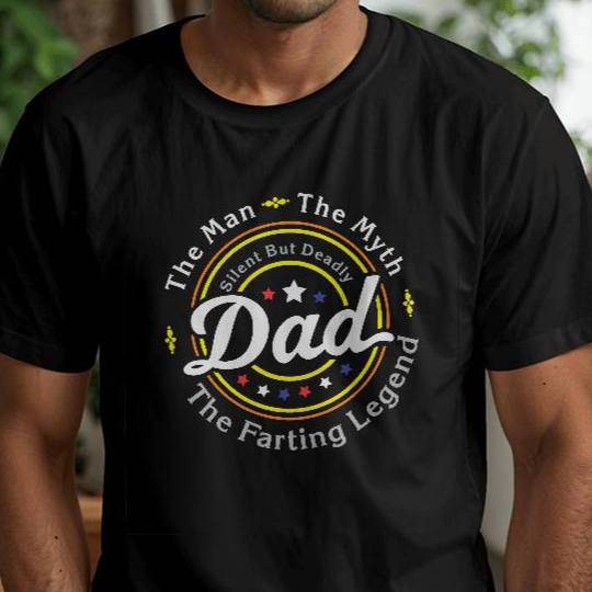 DAD The Man, The Myth, The Farting Legend. Silent But Deadly - Bella + Canvas 3001 Jersey Adult Tee Tshirt