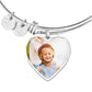 The Perfect Gift For Mom, Personalized and Customized Photo Heart Bracelet