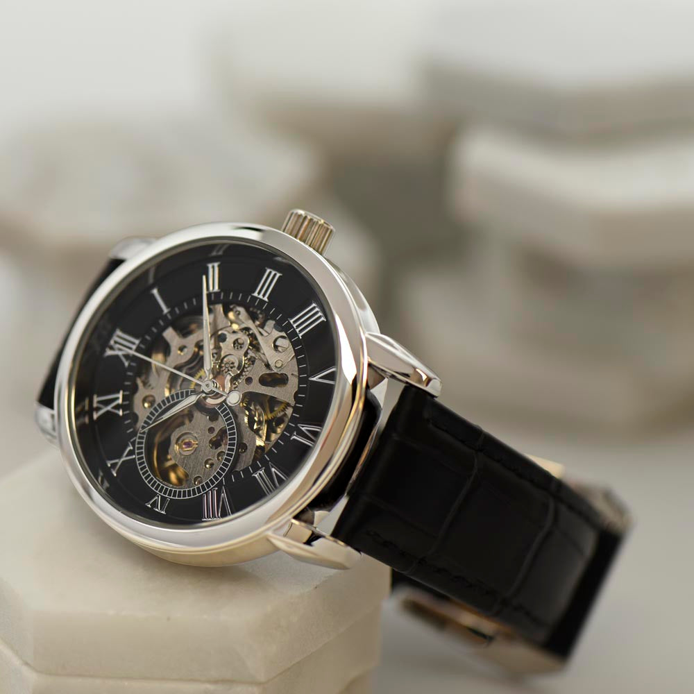 To My Dad, For All The Times I've Forgotten To Thank You, Love, Your Son - Men's Openwork Watch