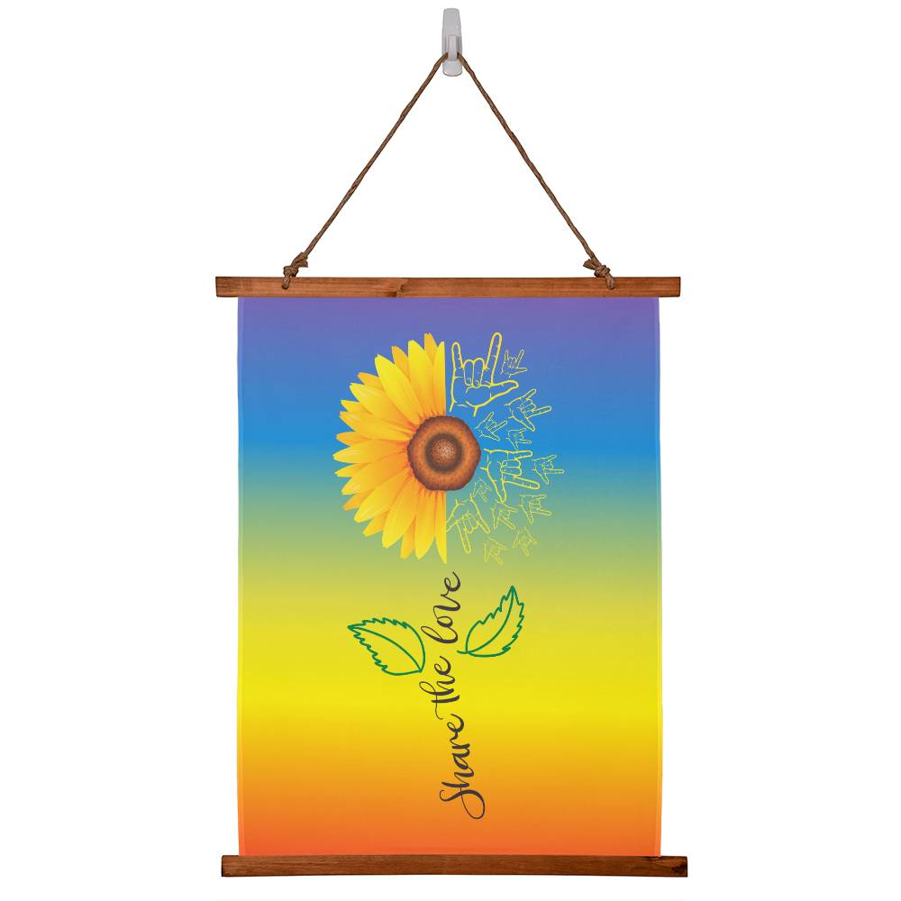 Share The Love PRIDE ASL - Wall Tapestry