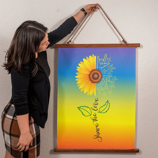 Share The Love PRIDE ASL - Wall Tapestry