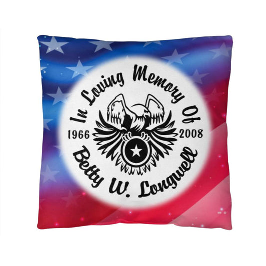 Patriotic Eagle & Shield Personalized Memorial Pillow