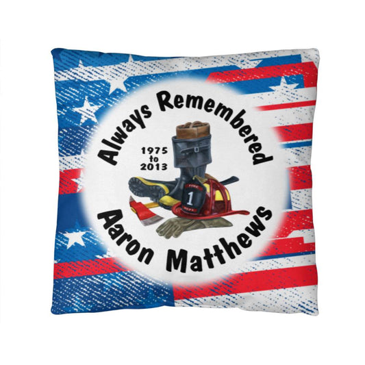 Full Color Fireman Gear Personalized  Memorial Pillow