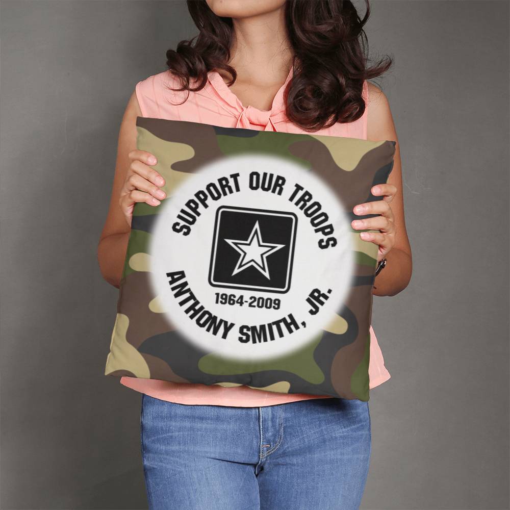 Camouflage ARMY Personalized Memorial Pillow