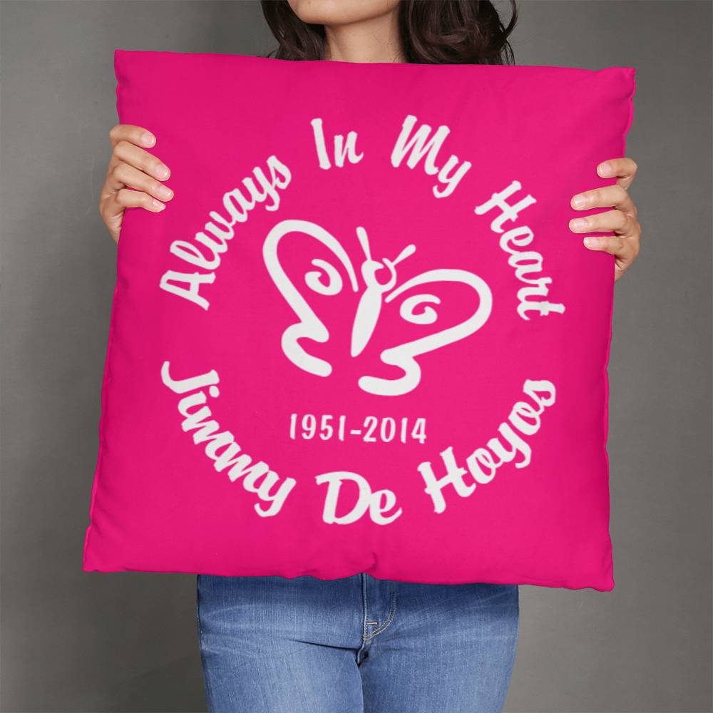 Always In My Heart Heaven/Pink Reversible Pillow