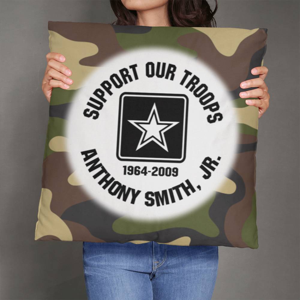 Camouflage ARMY Personalized Memorial Pillow