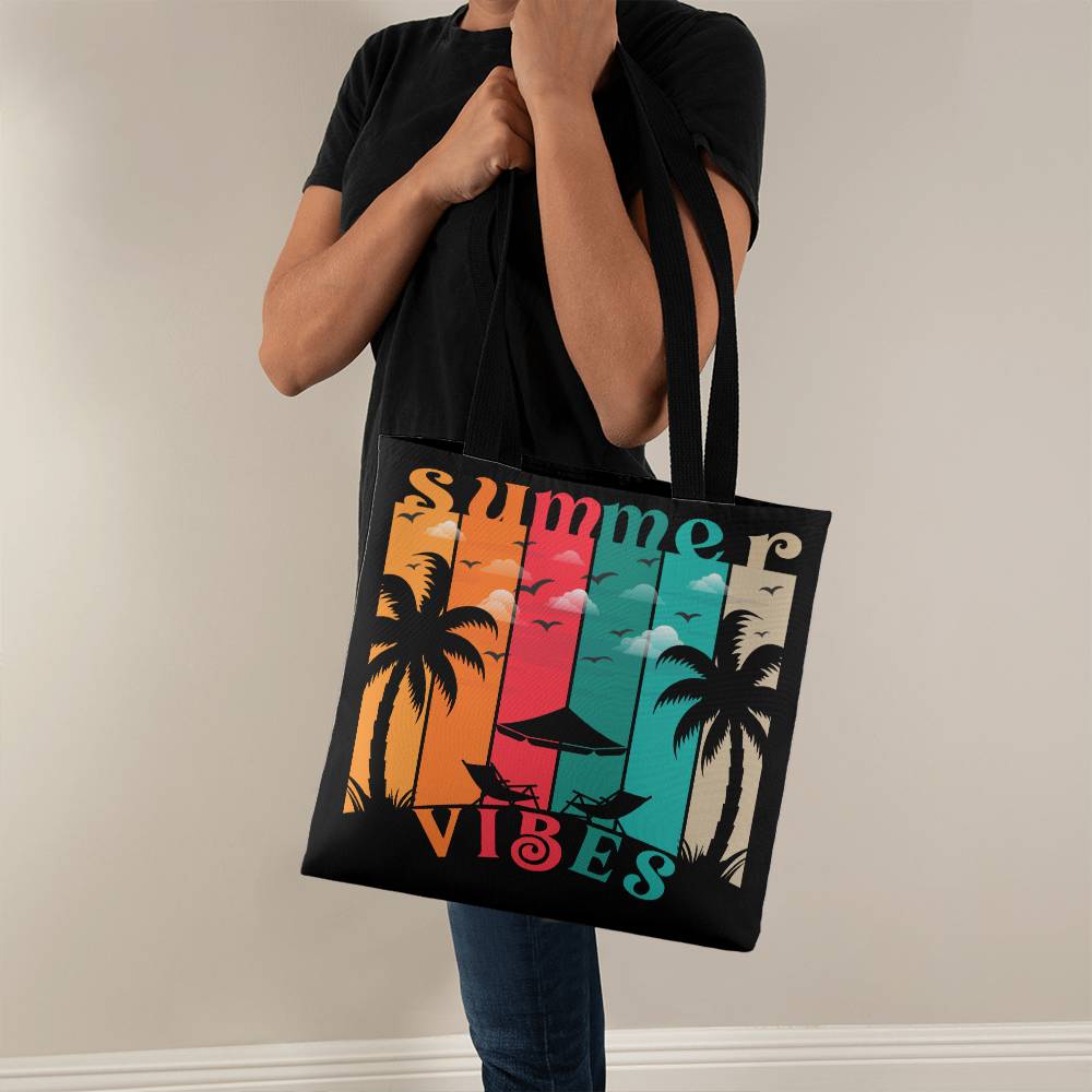 Summer Vibes Black Classic Tote Bag