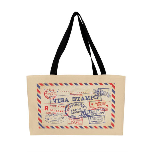 Visa Stamps, Post Card - Classic Weekender Travel Tote Bag