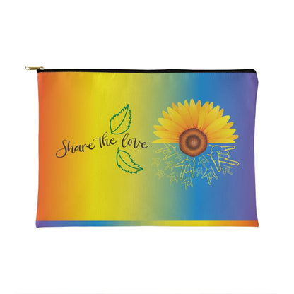 ASL, Share The Love - Small Fabric Zippered Pouch