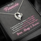 To My Fiancée - I squeezed this necklace really tight, You'll feel my presence, shining bright. -  Forever Love Necklace