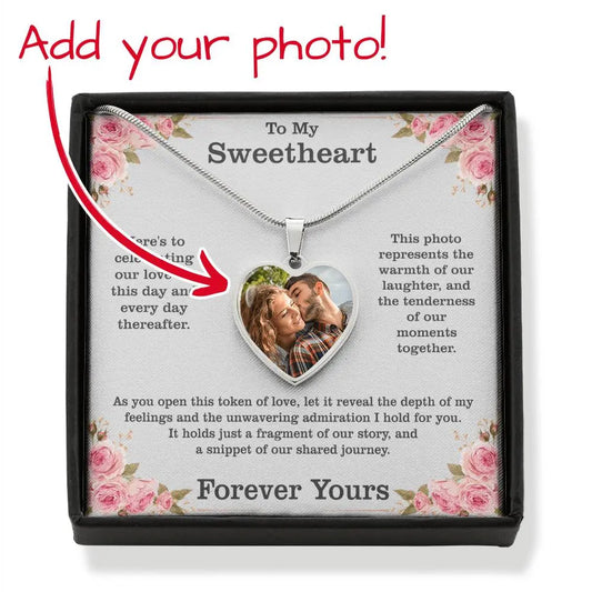 Heart-Shaped Pendant with Full-Color Photo - Perfect for Valentine's Day - Gifts From The Heart