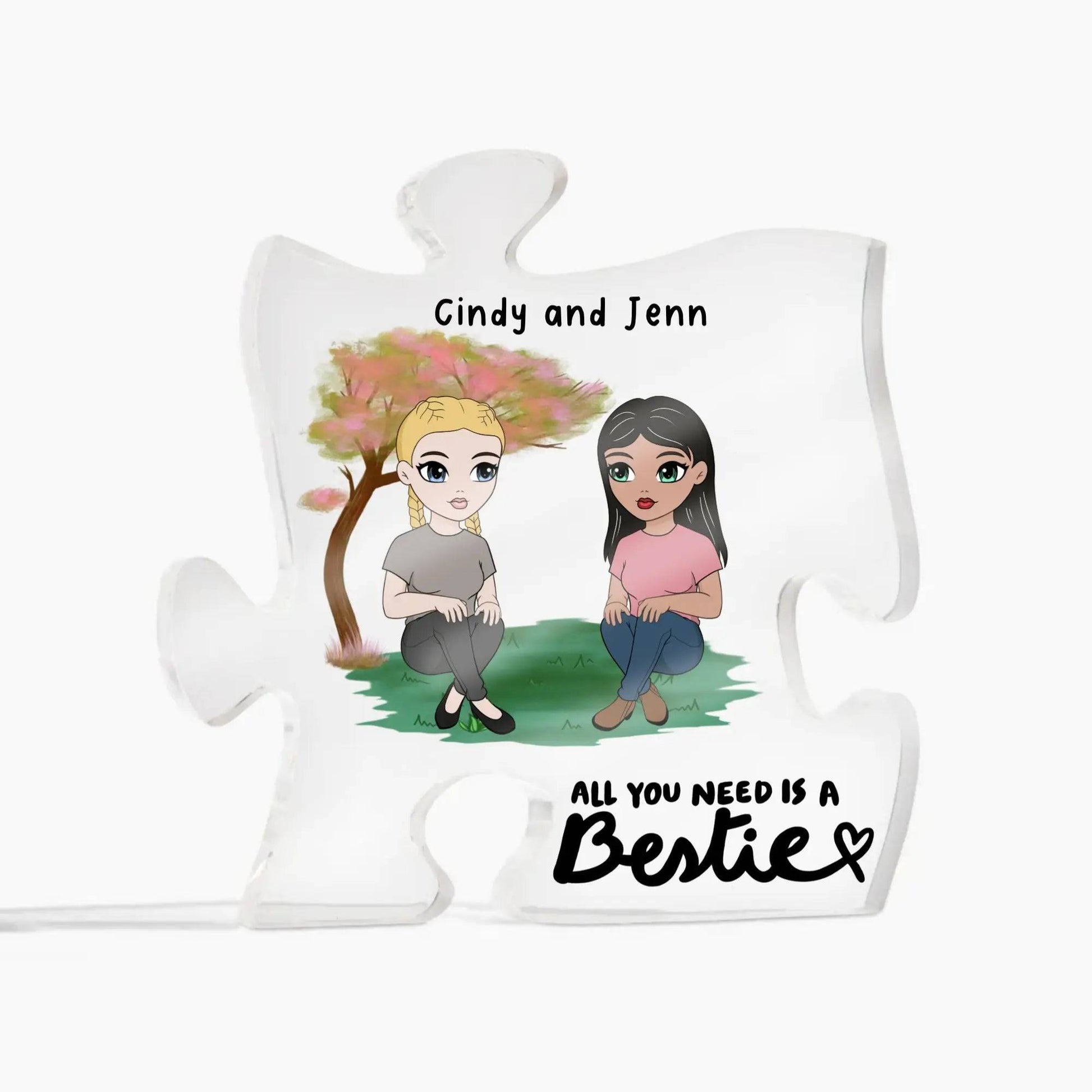 All You Need Is A Bestie ~ Acrylic Puzzle Plaque - Gifts From The Heart