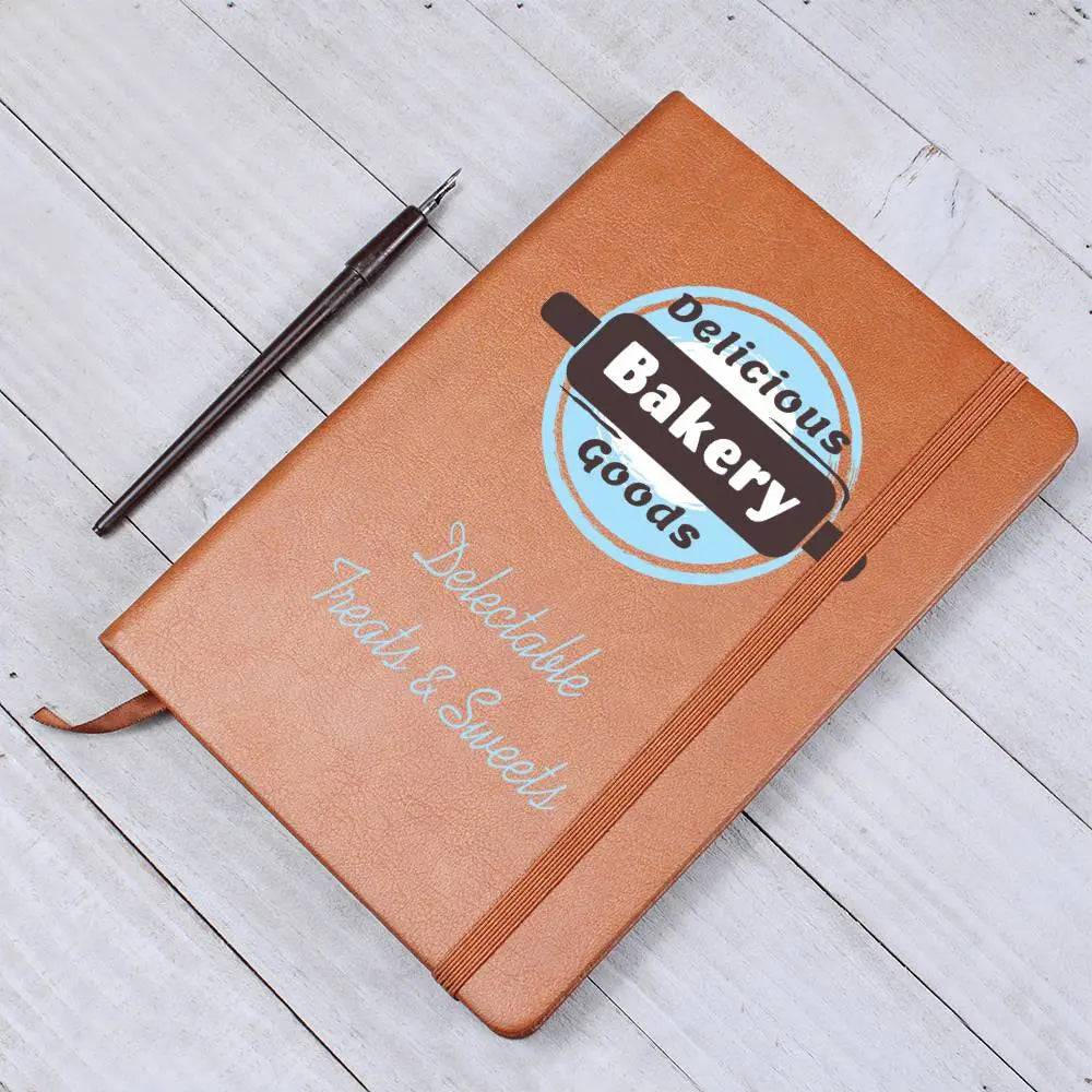 Baked Goods - Recipe Book, and Healthy Food Journal - Leatherbound Notebook - Gifts From The Heart