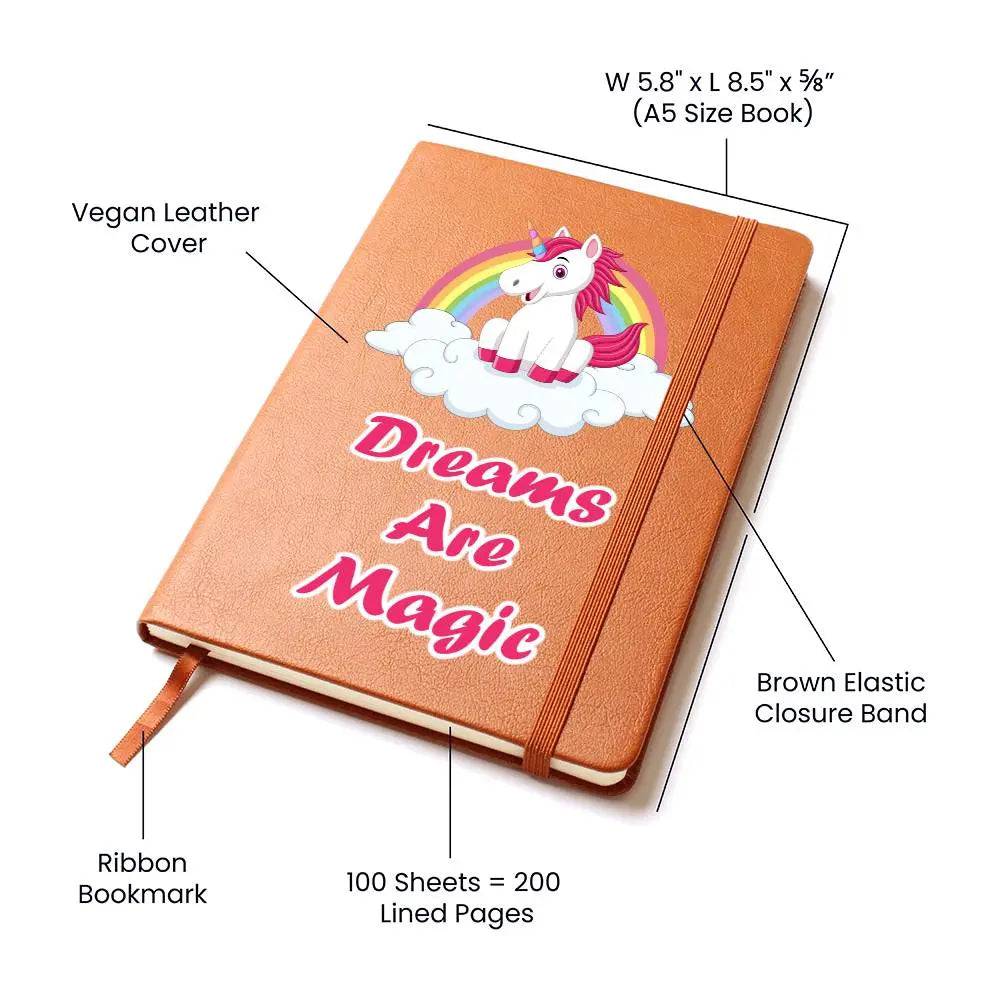 Dreams Are Magic - Leather Bound Journal, Notebook - Gifts From The Heart