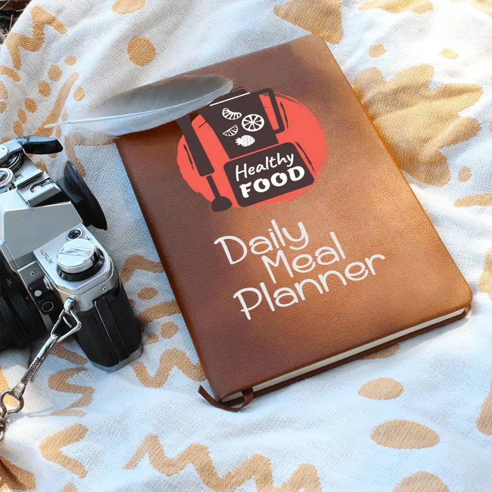 Healthy Meal Planner - Recipe Book, and Healthy Food Journal - Leatherbound Notebook - Gifts From The Heart