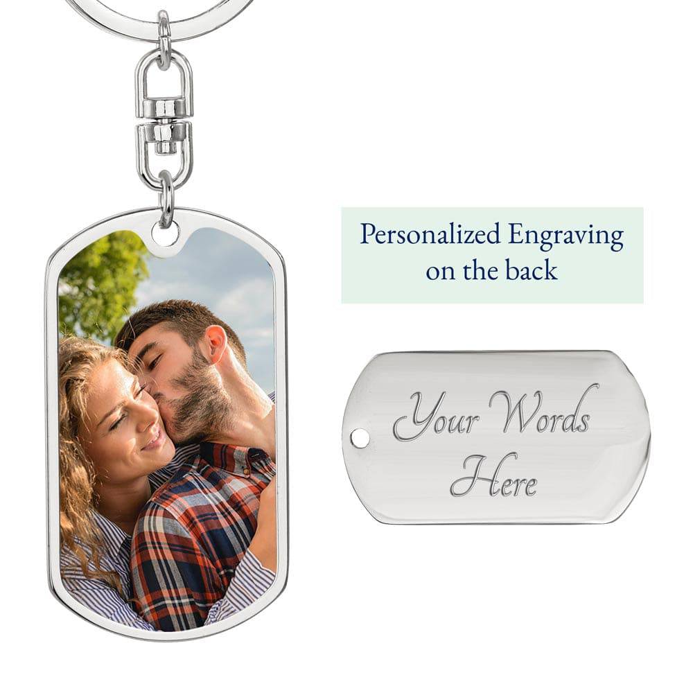 Carry Memories, Hold Moments: Personalized Dog Tag Photo Keychain - Gifts From The Heart