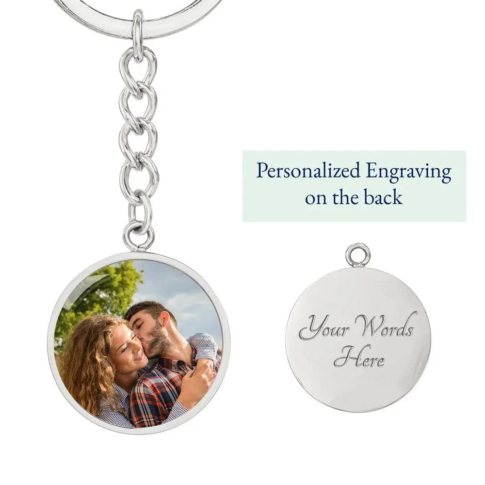 Carry Memories, Hold Moments: Personalized Round  Photo Keychain - Gifts From The Heart