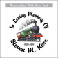 Steam Engine Locomotive FULL COLOR Train - Celebration Of Life Decal