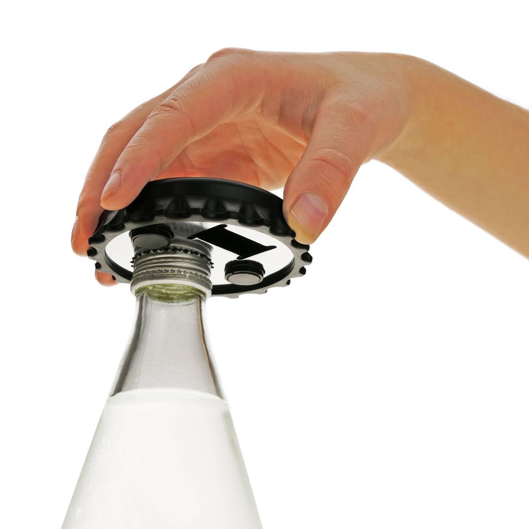 At Least You Can Be Drunk - Designer Beer Bottle Opener Magnet for Refrigerator, Gifts for Beer Lovers, Black